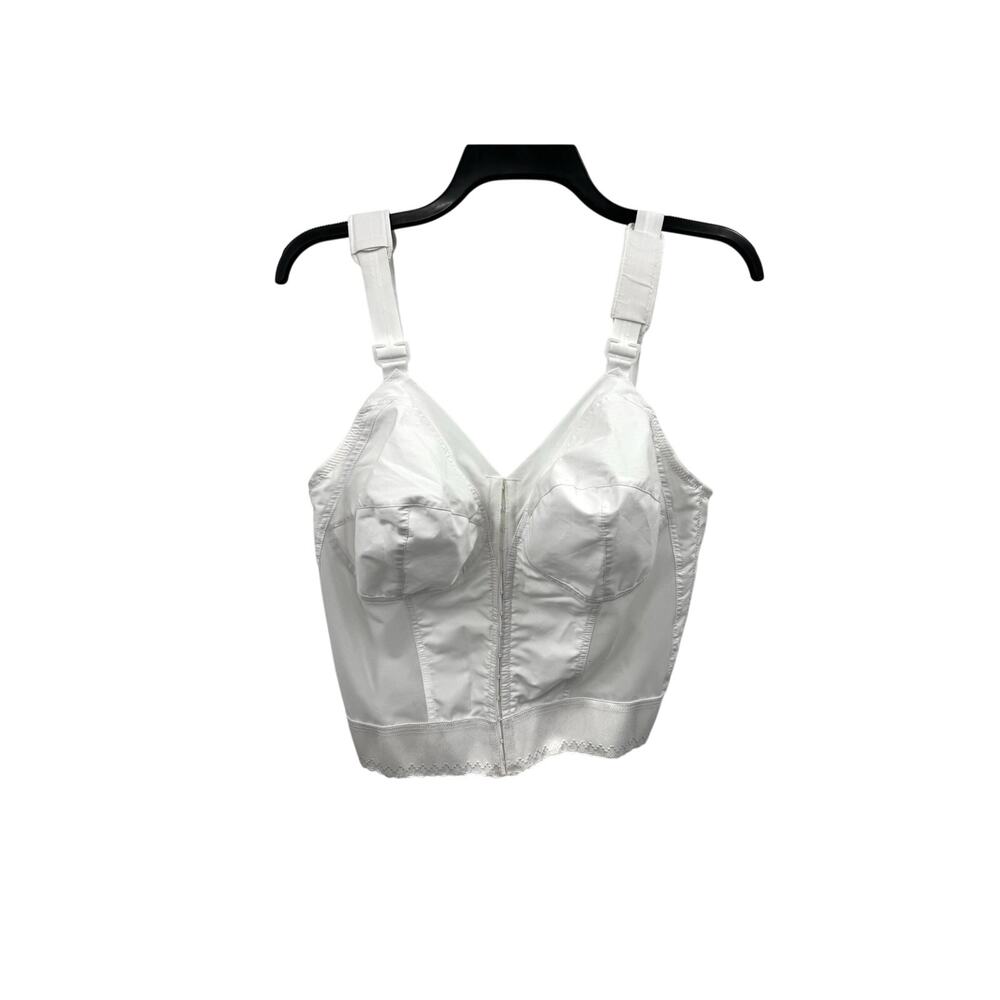 Vintage Exquisite Form 40C Bustier Bra No Underwire Hook and Eye Front Panel